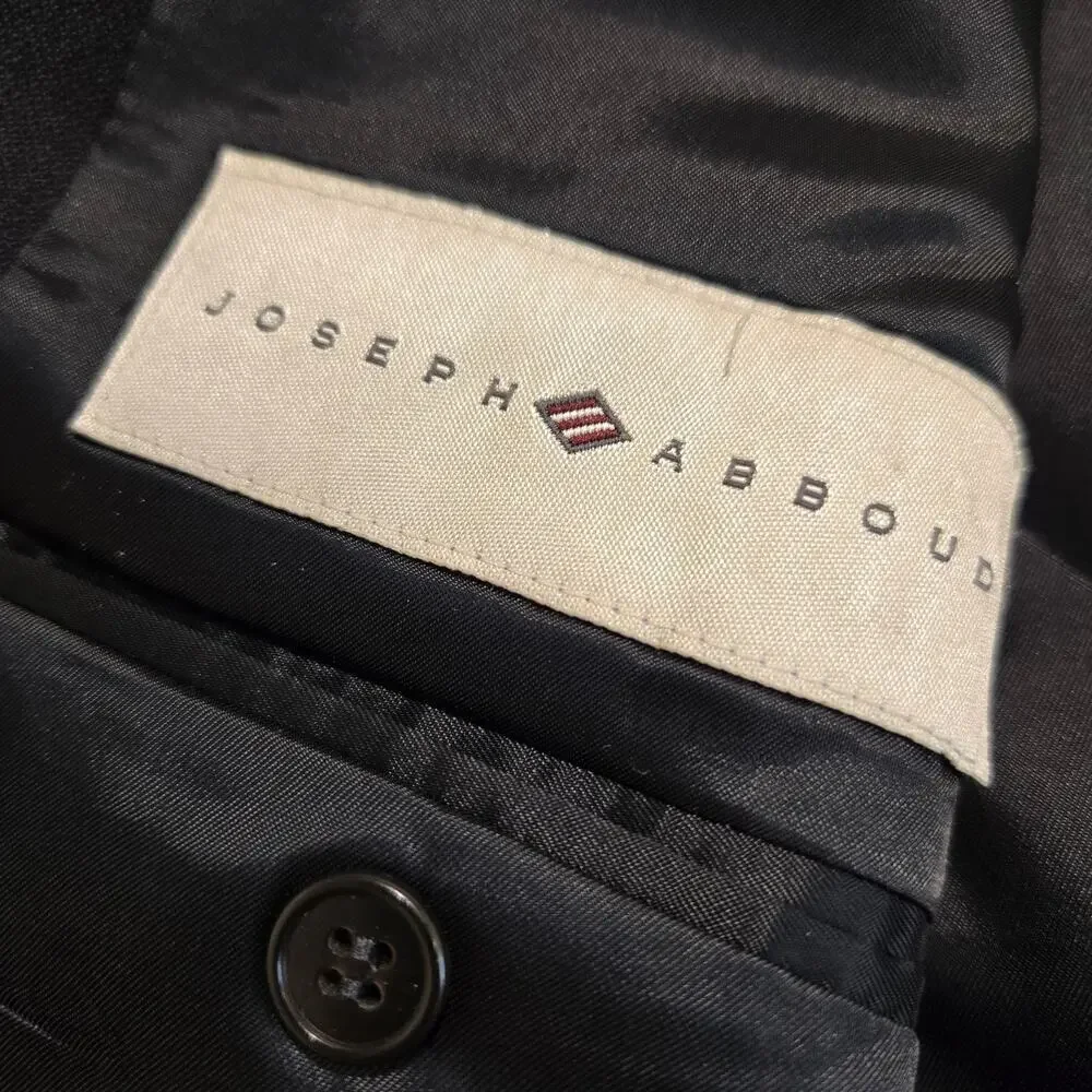 Joseph Abboud 100% Wool Black 3-button Blazer Sports Coat Made in USA Sz 38R